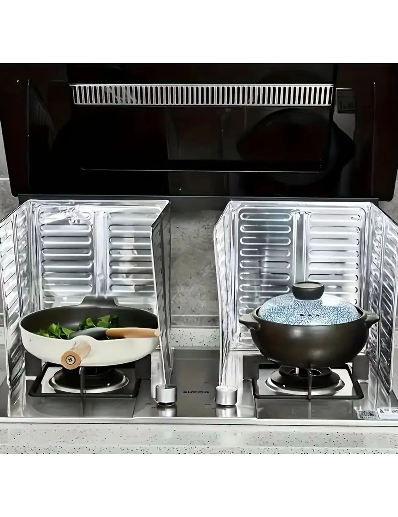 Commercial Kitchen Burner - 3 adet mutfak yağı bariyeri, ocak