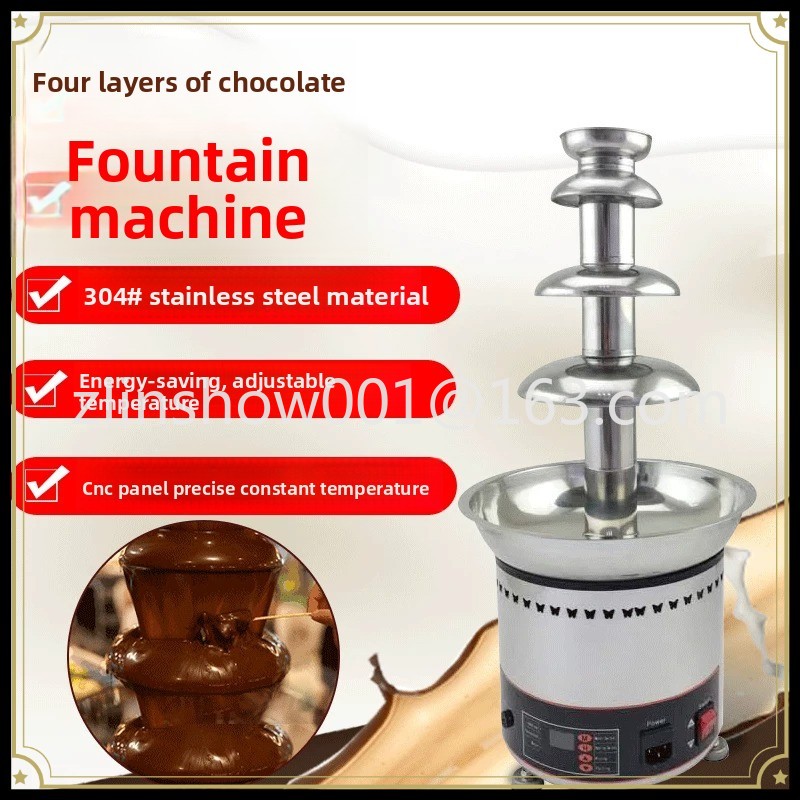 Chocolate Fountain Commercial - 4 Katmanlı Çikolata Çeşmesi Makinesi Sprey
