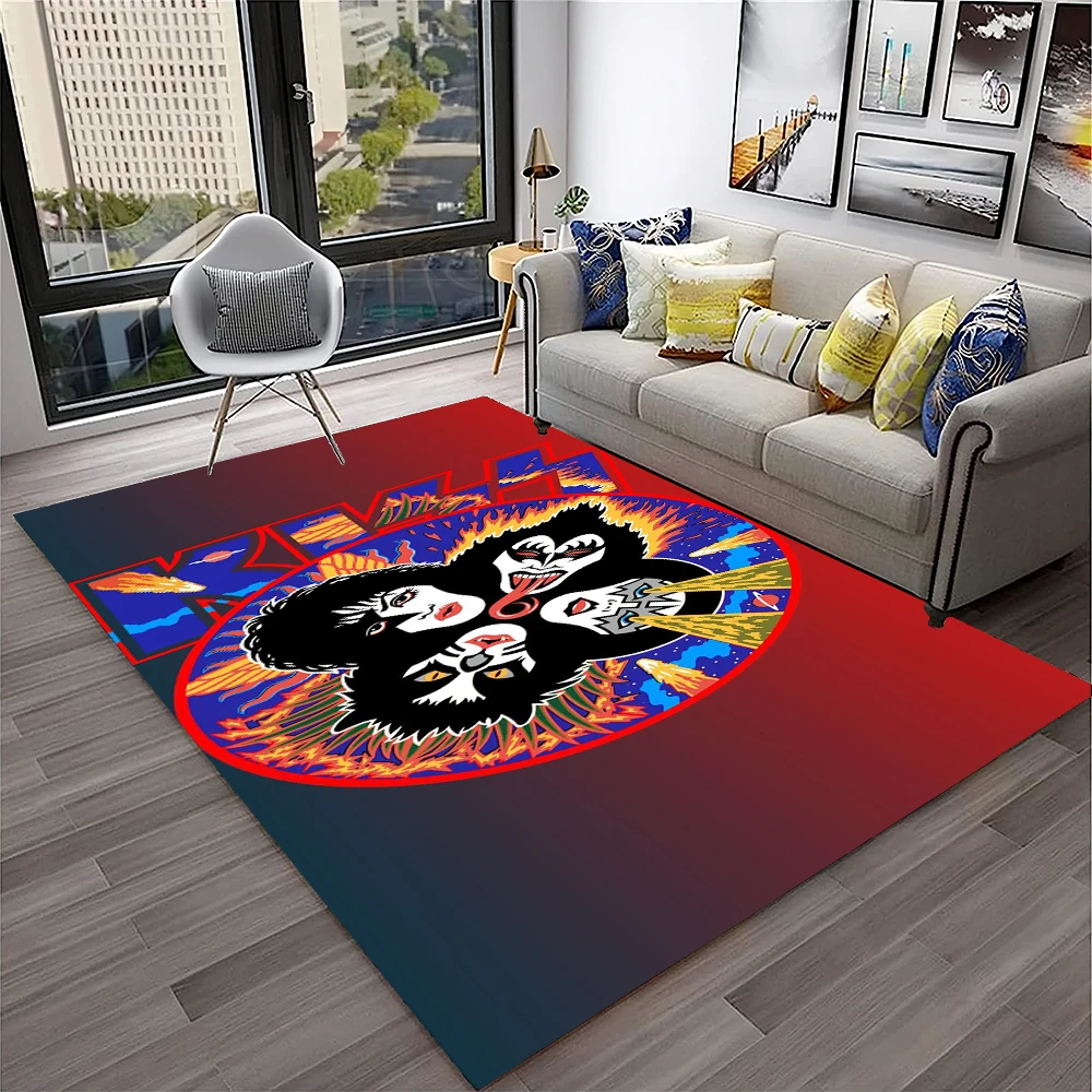 Commercial Kitchen Non Slip Flooring - Retro KISS Rock Grubu Halı Kilim