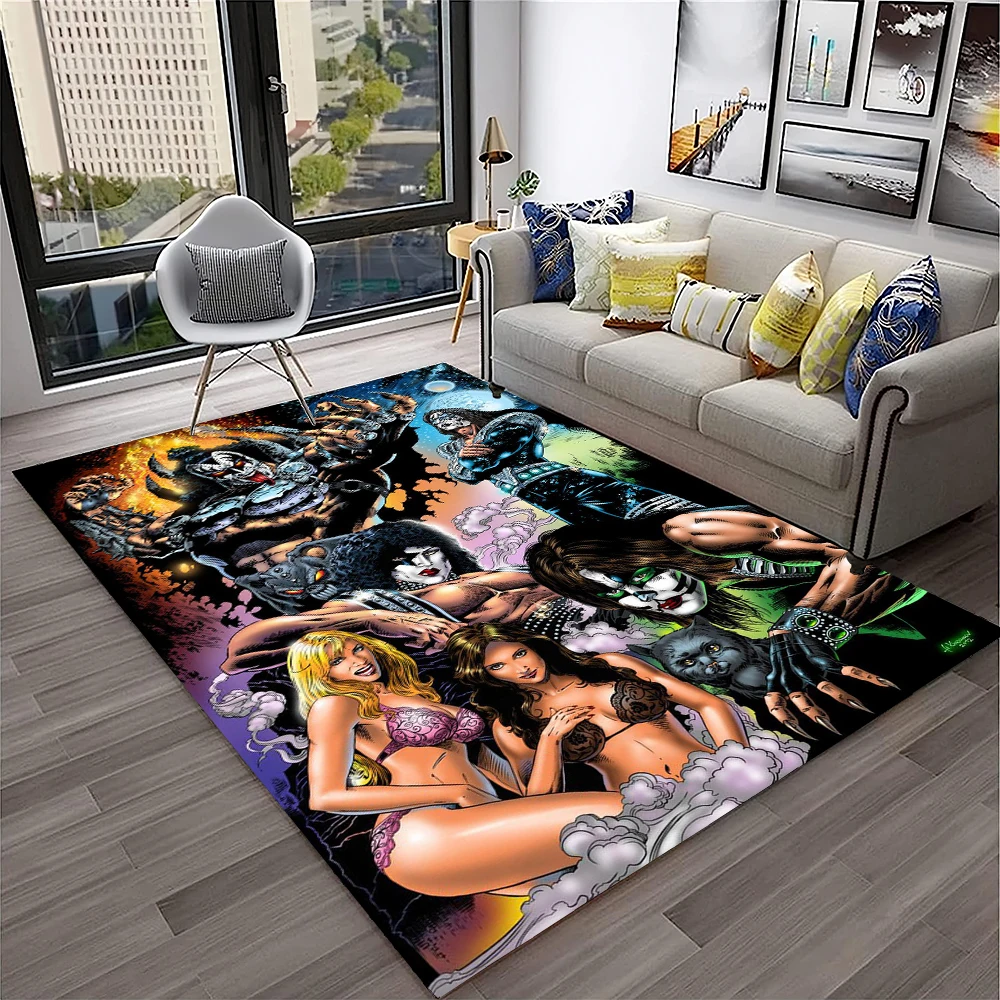 Retro KISS Rock Grubu Halı Kil - Commercial Kitchen Non Slip Flooring incelemesi ve fiyatı