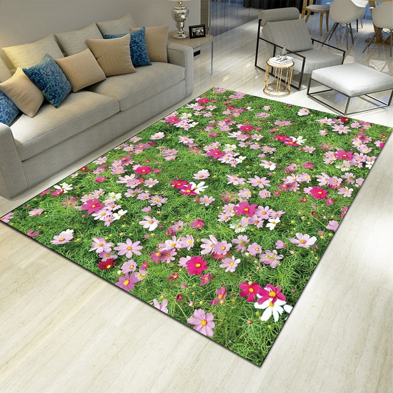 Peyzaj Çiçek Baskı Halı Ev Dek - Commercial Kitchen Non Slip Flooring incelemesi ve fiyatı