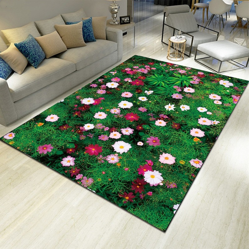 Peyzaj Çiçek Baskı Halı Ev Dek - Commercial Kitchen Non Slip Flooring incelemesi ve fiyatı