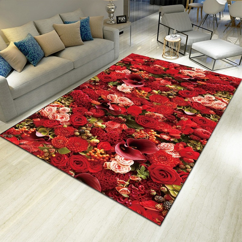 Peyzaj Çiçek Baskı Halı Ev Dek - Commercial Kitchen Non Slip Flooring incelemesi ve fiyatı