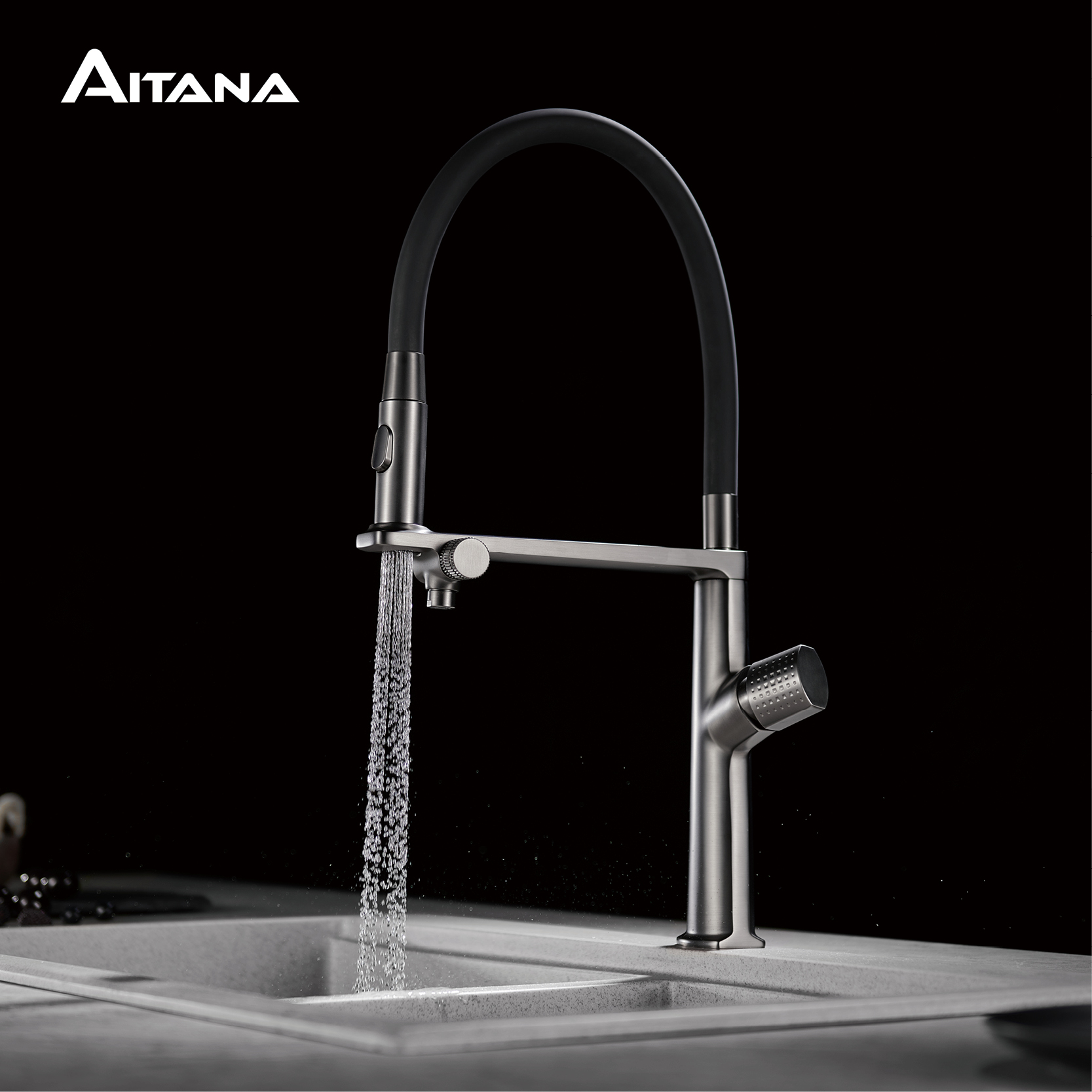 Lüks Silah Grisi Pirinç Mutfak - Commercial Kitchen Faucets incelemesi ve fiyatı